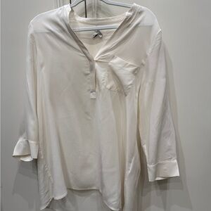 Joie Cream V-Neck Blouse